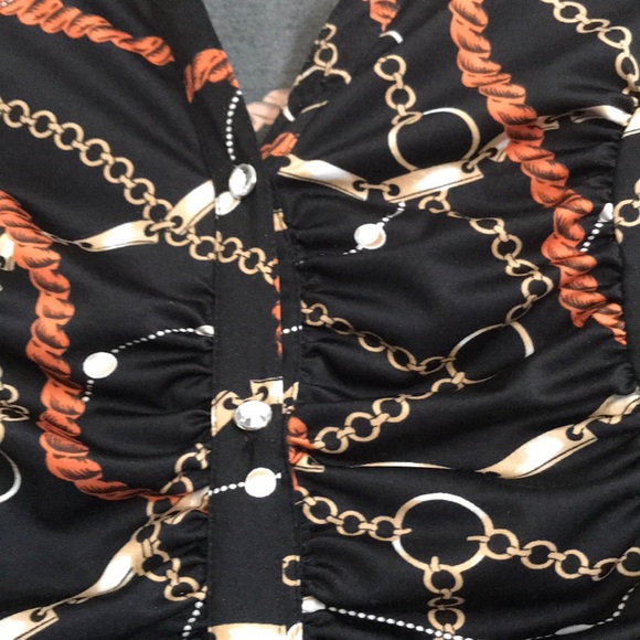 INC button down blouse size S  fits M - Picture 5 of 6